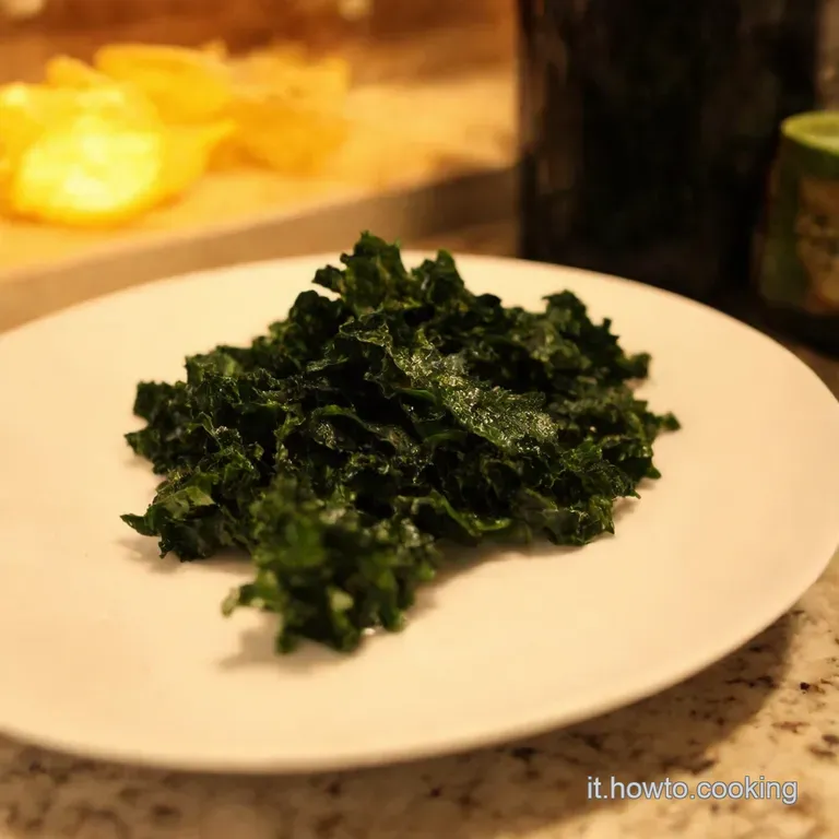 Chips Di Cavolo Nero Croccanti Al Limone presentation
