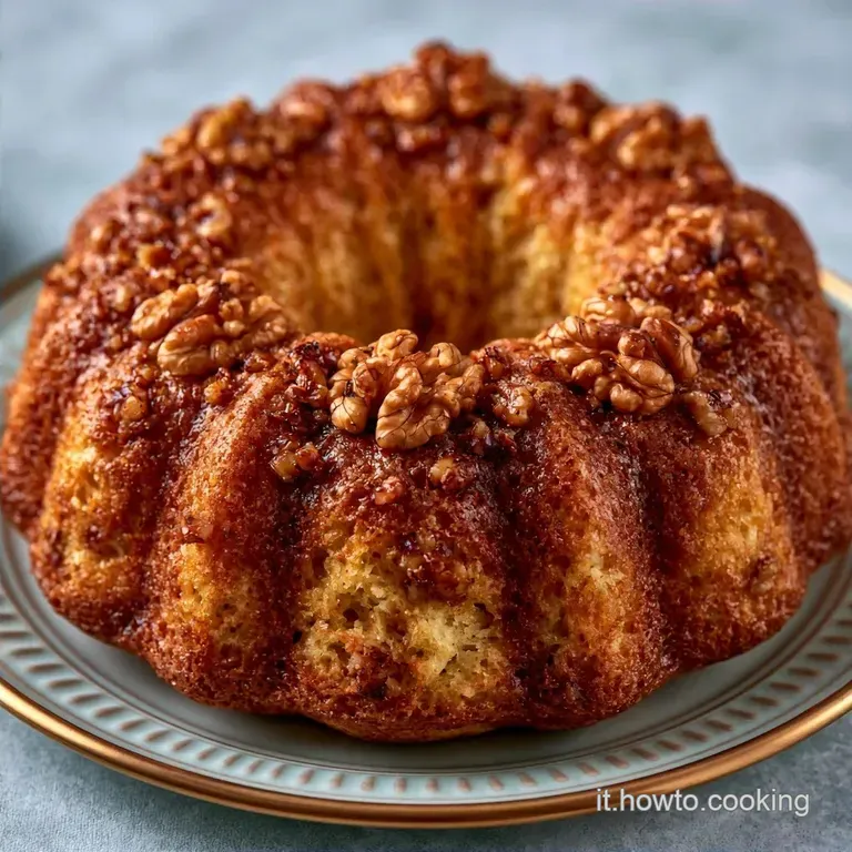 Ciambella Soffice alle Noci in Friggitrice ad Aria