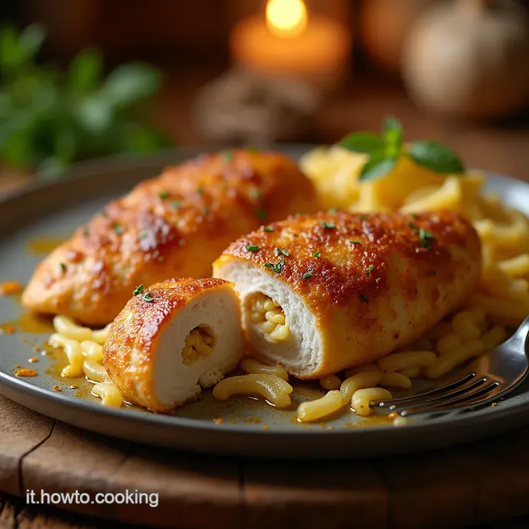 Cordon Bleu Di Pollo Al Forno Croccante Fuori Morbido Dentro Senza Frittura presentation