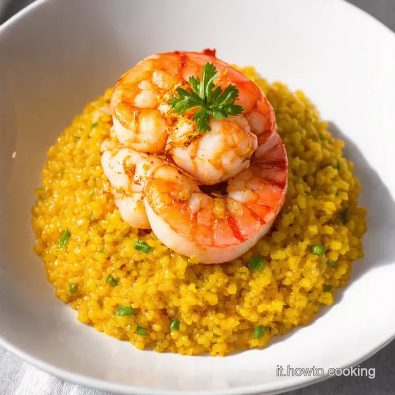 Cous Cous Estivo ai Gamberi e Verdure Croccanti