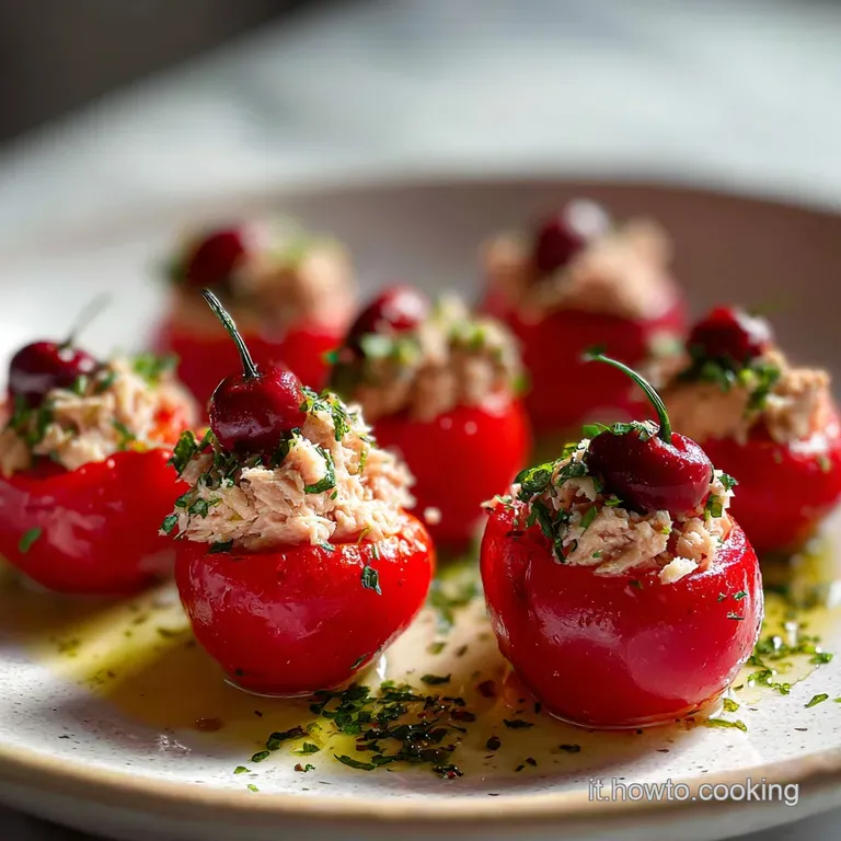 Farcitura al Tonno per Pomodorini Ripieni: Antipasto Sfizioso