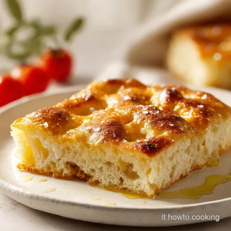 Fette di pane soffice e dorato adagiate su un piatto bianco, con una superficie lucida d'olio e bordi ben tostati.