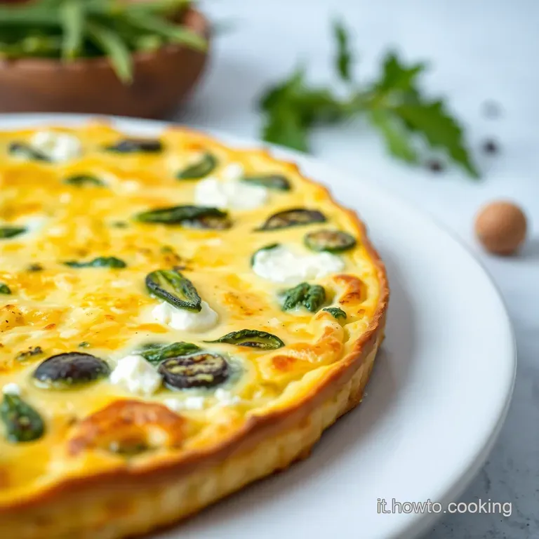 Frittata Primaverile Asparagi E Ricotta presentation