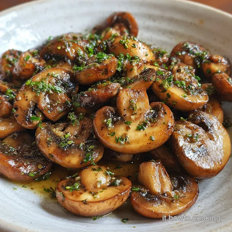 Golden brown mushrooms piled high on toast, parsley sprigs add freshness; a rustic and appealing single serving.