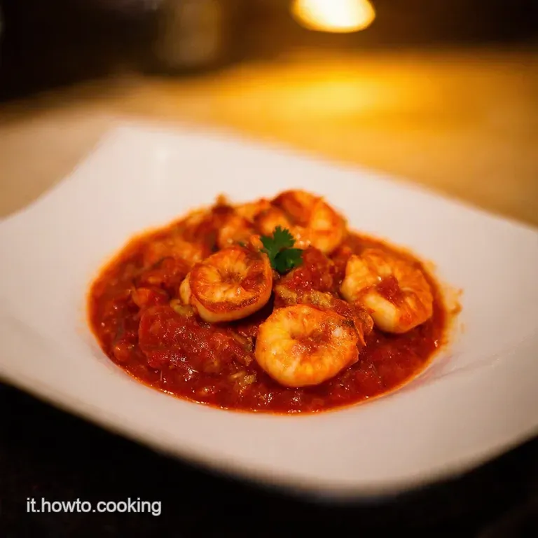 Gamberetti in Salsa Rosa presentation