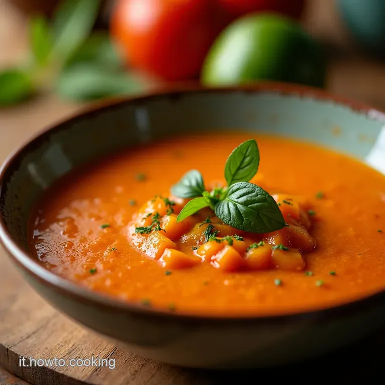 Gazpacho Andaluso Classico Lestate Liquida Perfetta presentation