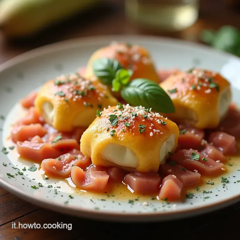 Girelle Salate della Nonna Rotoli Rustici al Prosciutto Cotto e Fontina Soffici Dentro e Dorati Fuori