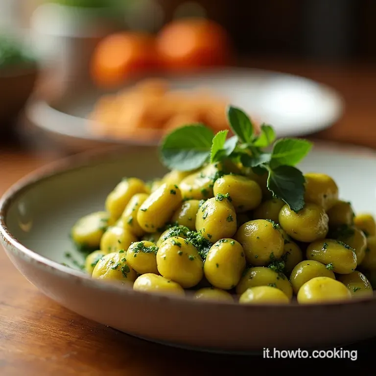 Gnocchi Di Zucca Con Pesto Di Nocciole presentation