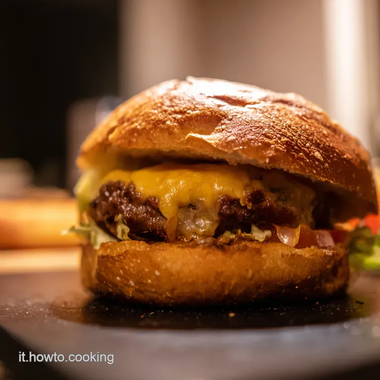 Hamburger Perfetto in Friggitrice Ad Aria presentation