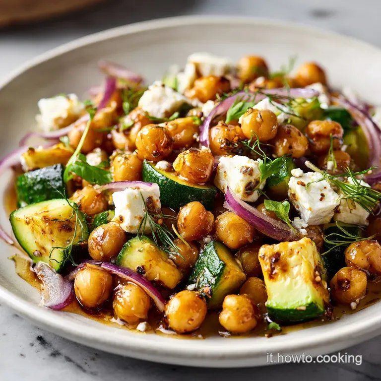 Insalata Estiva di Ceci Zucchine e Feta