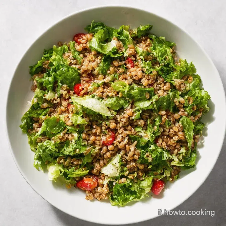 Insalata di Farro con Gamberi e Pesto di Rucola