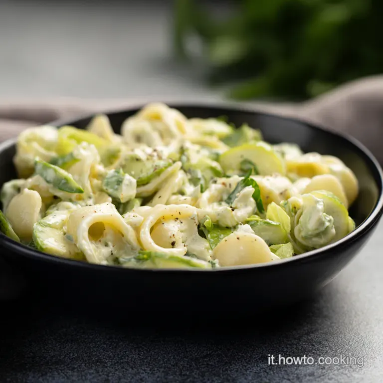 Insalata Di Pasta Con Pesto Di Rucola presentation