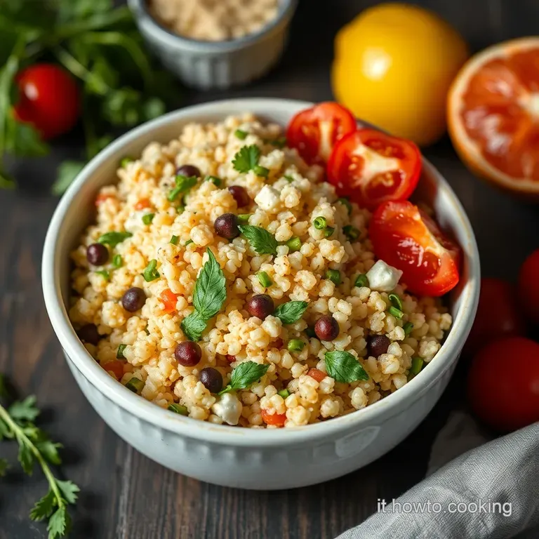 Insalata Di Quinoa Alla Mediterranea presentation