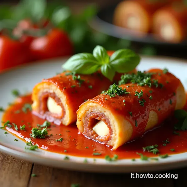 Involtini Saporiti Salsiccia E Provolone presentation
