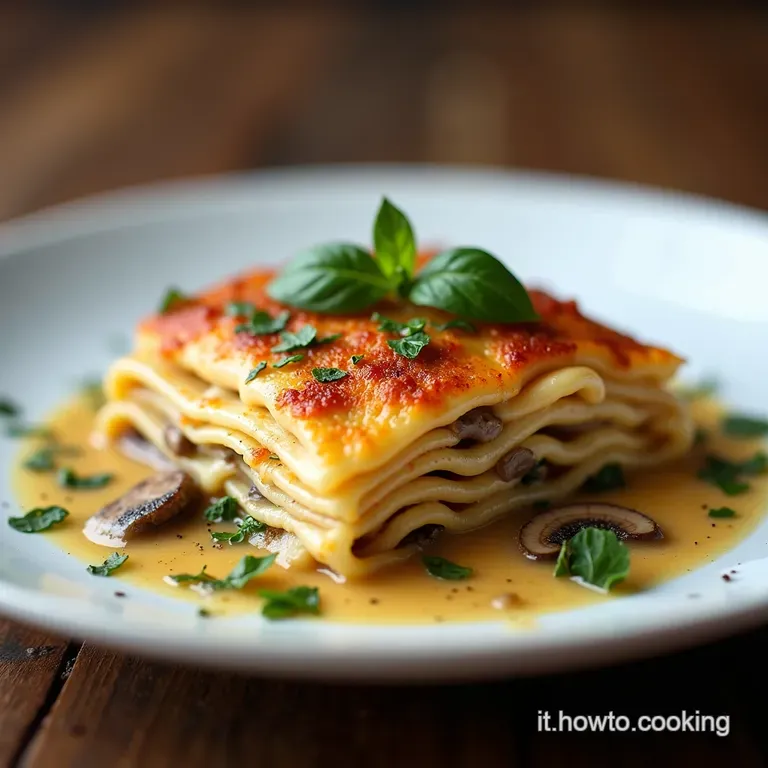 Lasagne ai Funghi in Bianco LEleganza della Tradizione Rivisitata