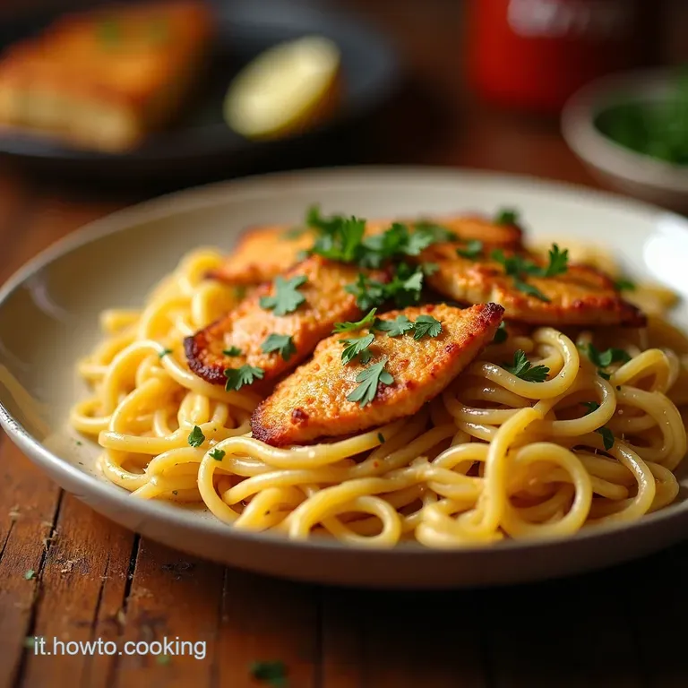 Lesplosione Cremosa Pasta Al Pollo Cajun presentation