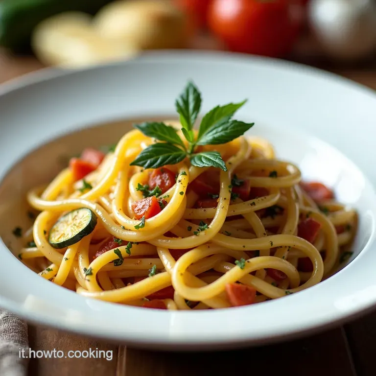Linguine con Guanciale Zucchine e Patate