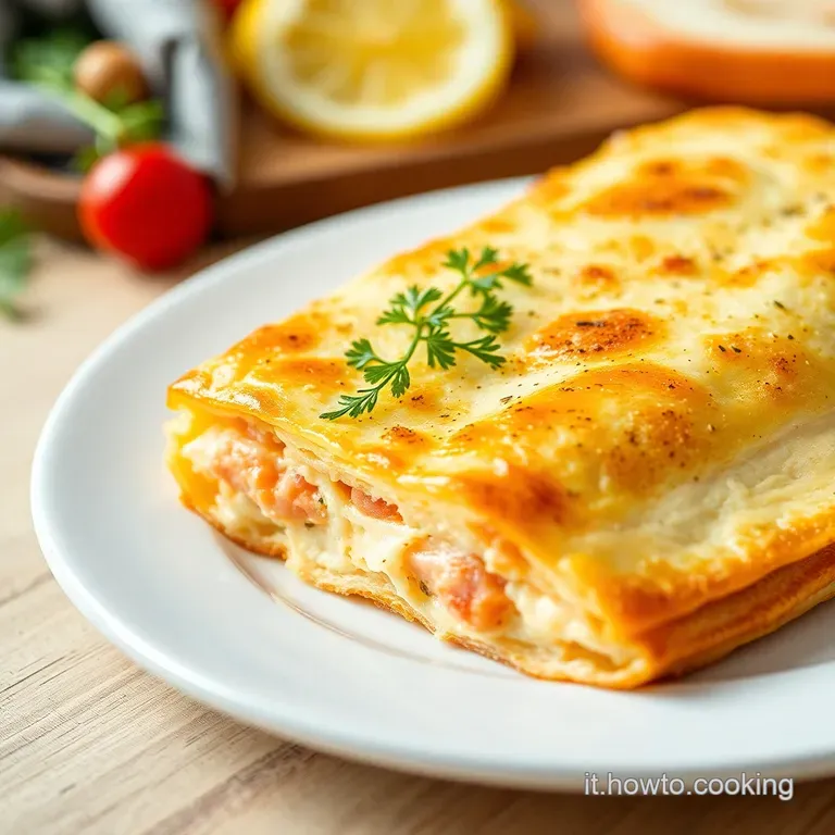 Millefoglie Croccante Al Salmone Affumicato presentation