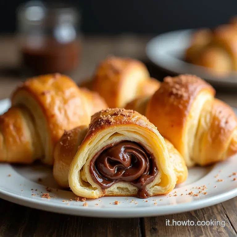 Mini Croissant di Pasta Sfoglia con Nutella