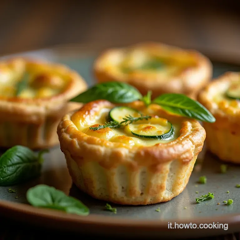 Mini Quiche Salotto Di Zucchine Ricotta E Menta Il Cuore Verde Dellapericena presentation