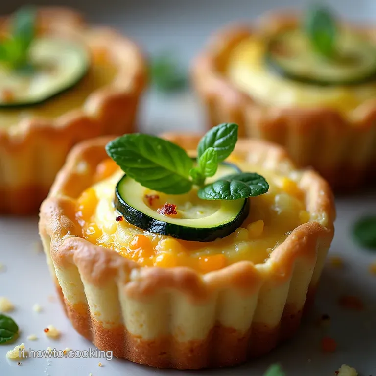 Mini Quiche Salotto di Zucchine Ricotta e Menta Il Cuore Verde dellApericena