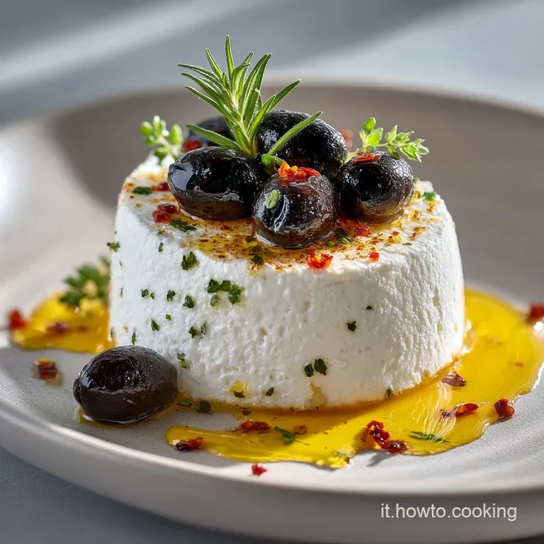 Antipasto: Mousse di Ricotta al Mediterraneo