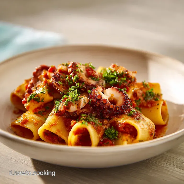 Paccheri Rag&ugrave; di Polpo Vellutato