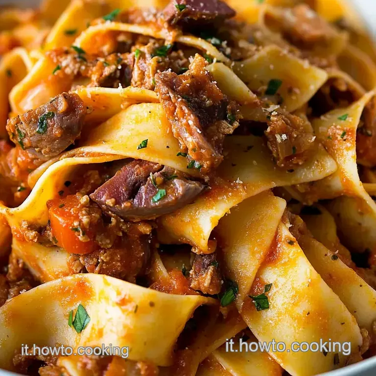 Pappardelle Al Cinghiale presentation
