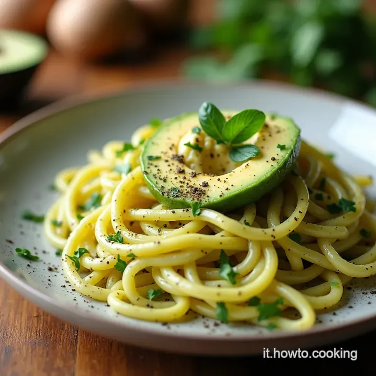 Pasta al Pesto di Avocado e Pomodorini Freschi