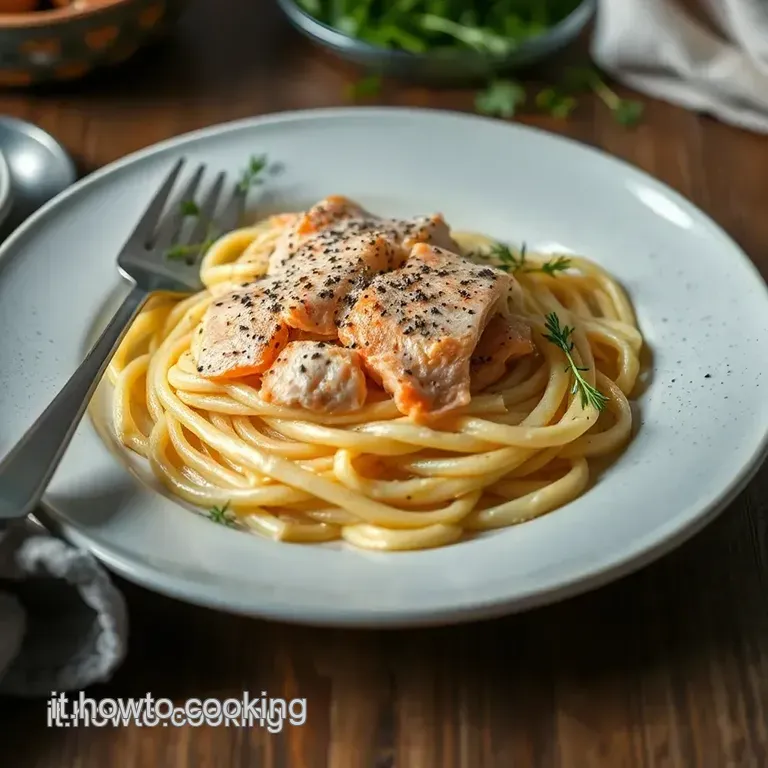 Pasta Al Salmone: Cremosa E Deliziosa presentation