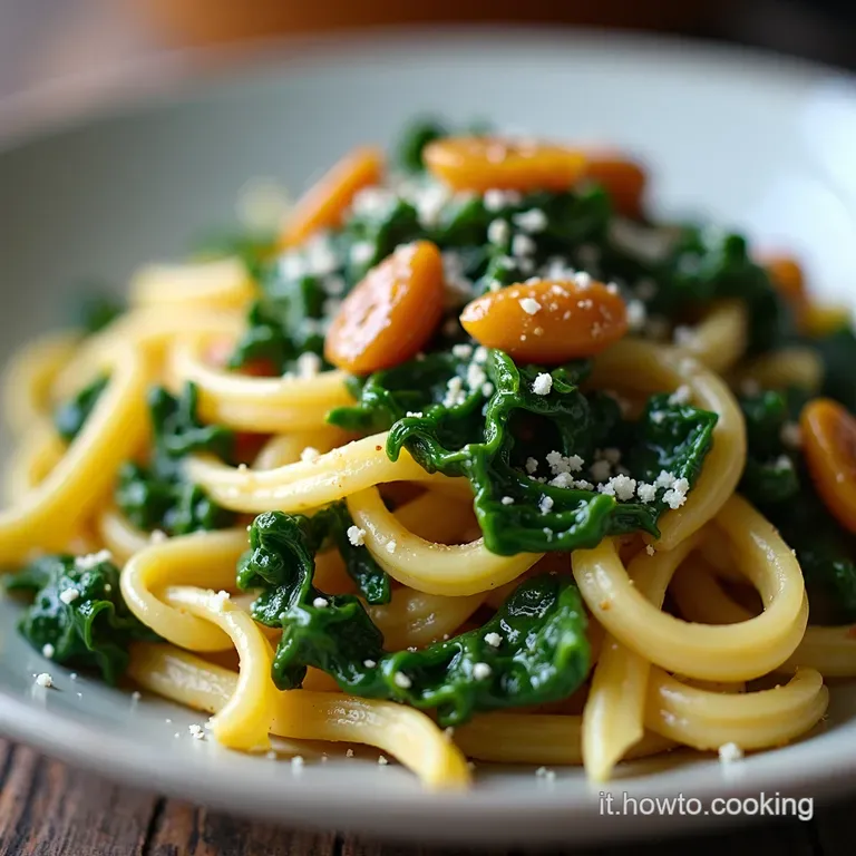 Pasta alla Ligure con Cavolo Nero Tonno e Olive Taggiasche