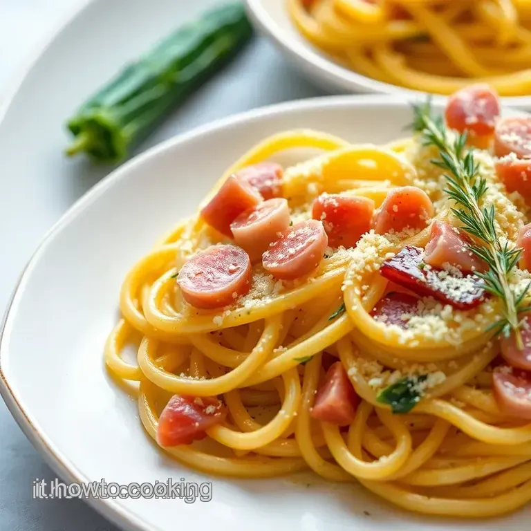 Pasta Alla Zucchina Speedy Con Speck Croccante presentation