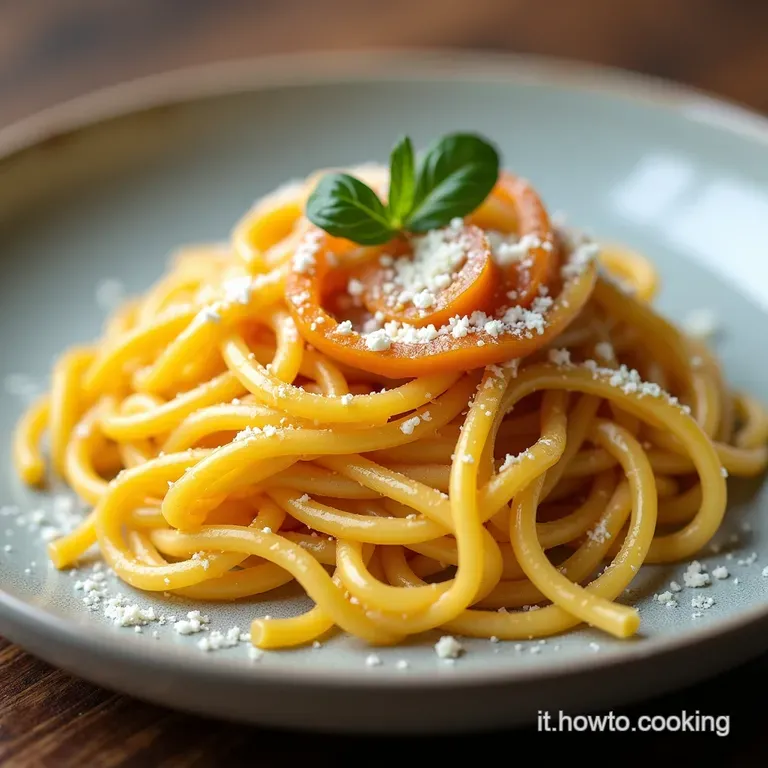 Pasta Veloce al Sole Crema di Pomodorino Giallo e Pecorino Profumato