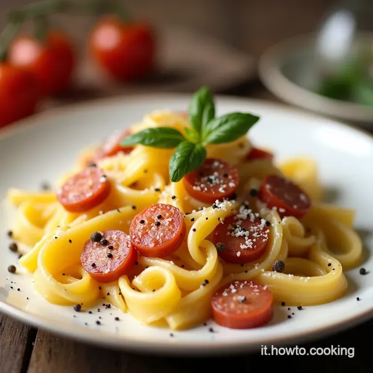 Pasta Cremosa Salsiccia Limone e Pepe Il Gusto Brillante dellInverno e della Primavera