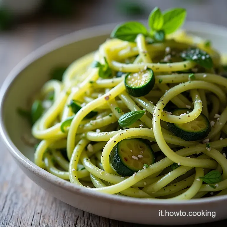 LOro Verde Pasta Cremosa con Zucchine e Profumo di Menta Fresca