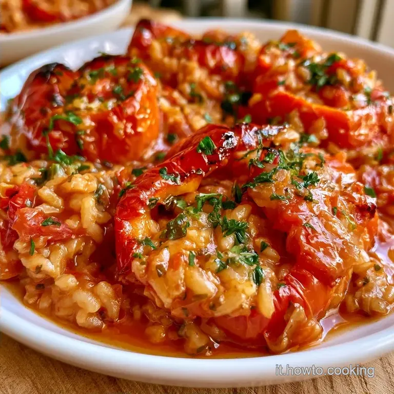 Peperoni Ripieni Di Riso Al Pomodoro In 65 Minuti