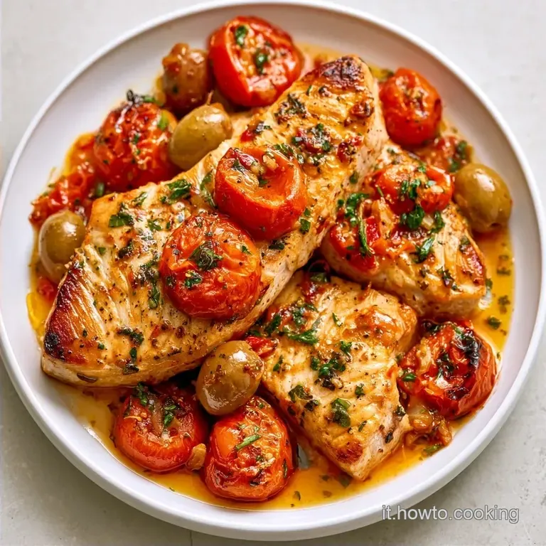 Pesce Spada Al Forno con Pomodorini