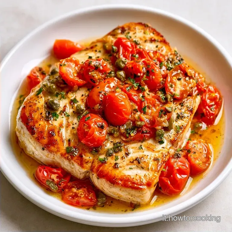 Pesce Spada Alla Livornese con Pomodorini