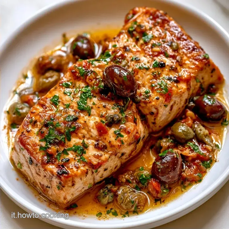 Pesce Spada In Umido con Olive Taggiasche