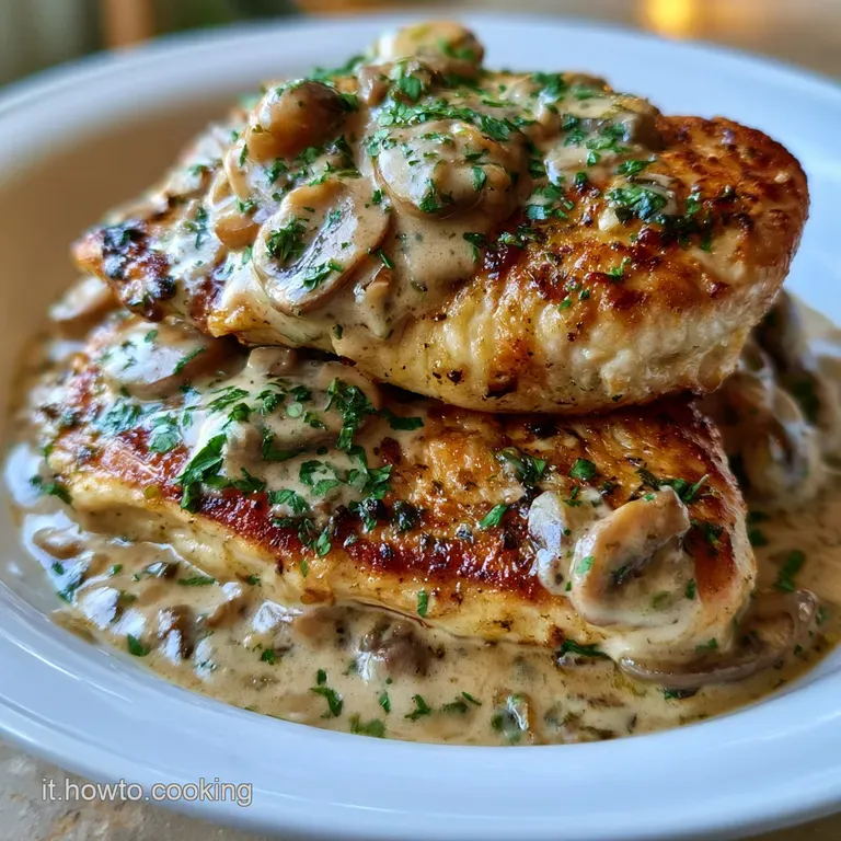 Petto di Pollo ai Funghi Cremoso