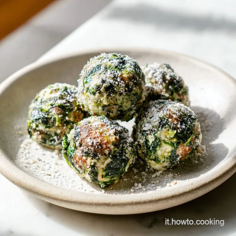 Polpette Ricotta e Spinaci Vellutate
