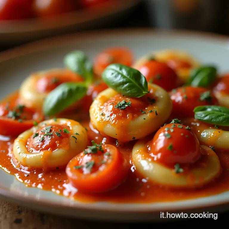 Gioielli Rossi Estivi Pomodorini Datterini Ripieni Freddi Con Ricotta E Basilico presentation