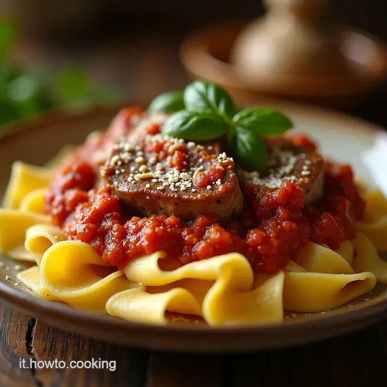 Il Re Della Domenica Rag&ugrave; Di Manzo Lento Tradizionale Con Pappardelle Fatte in Casa presentation