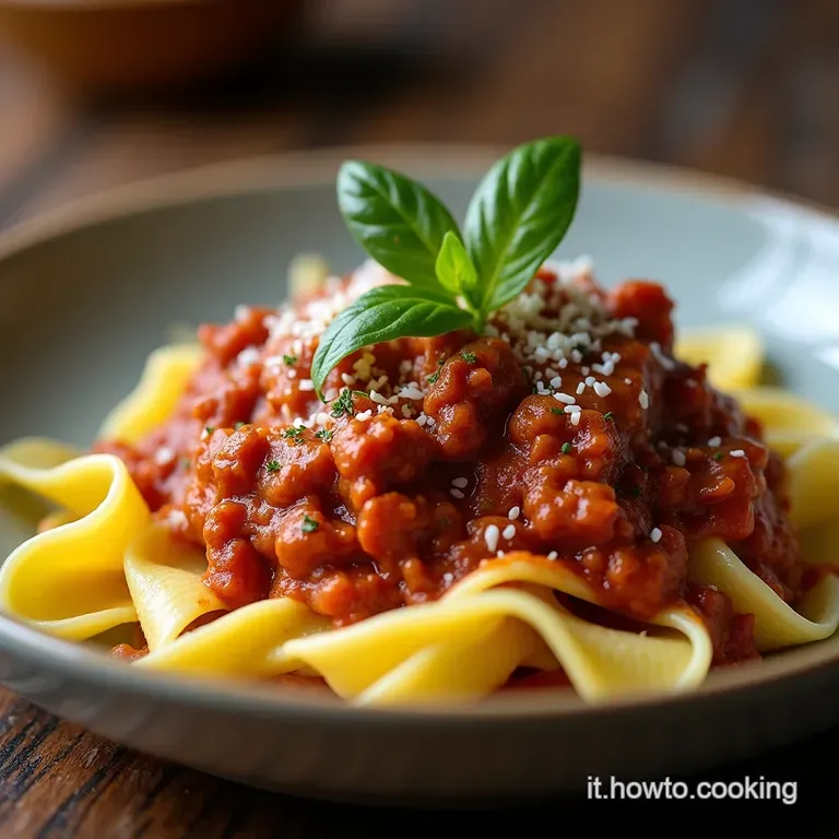 Il Re della Domenica Rag&ugrave; di Manzo Lento Tradizionale con Pappardelle Fatte in Casa