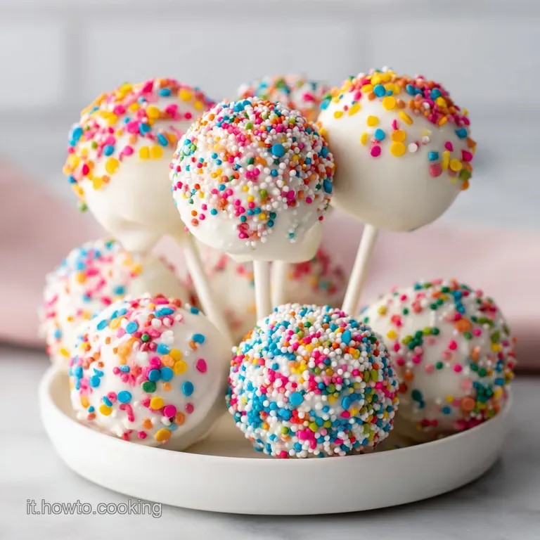 Elegant cake pop display; pastel-colored treats with delicate sugar strands, presented on a tiered stand with soft, diffus...