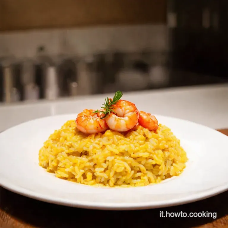 Riso Venere Con Gamberi Zucchine E Zafferano presentation