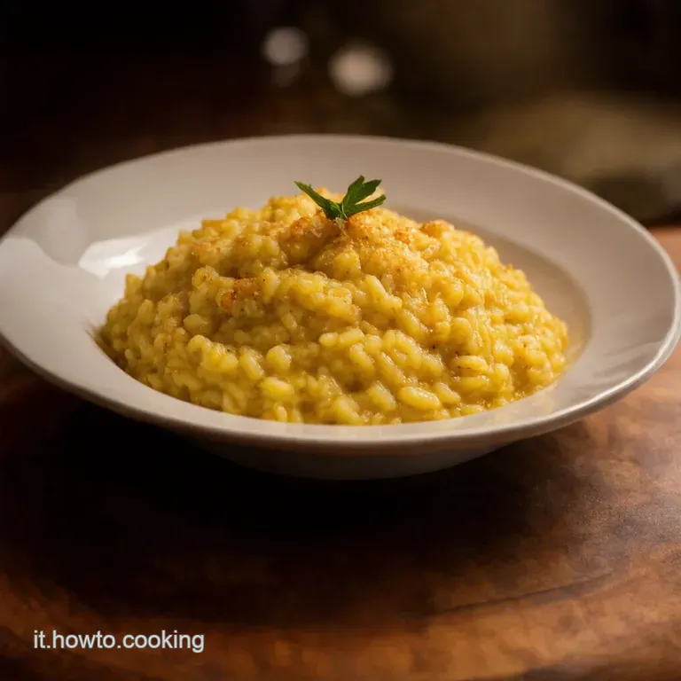Risotto Alla Milanese presentation