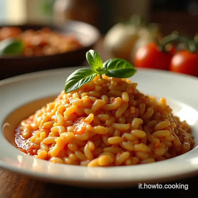 Risotto Alla Pizzaiola presentation