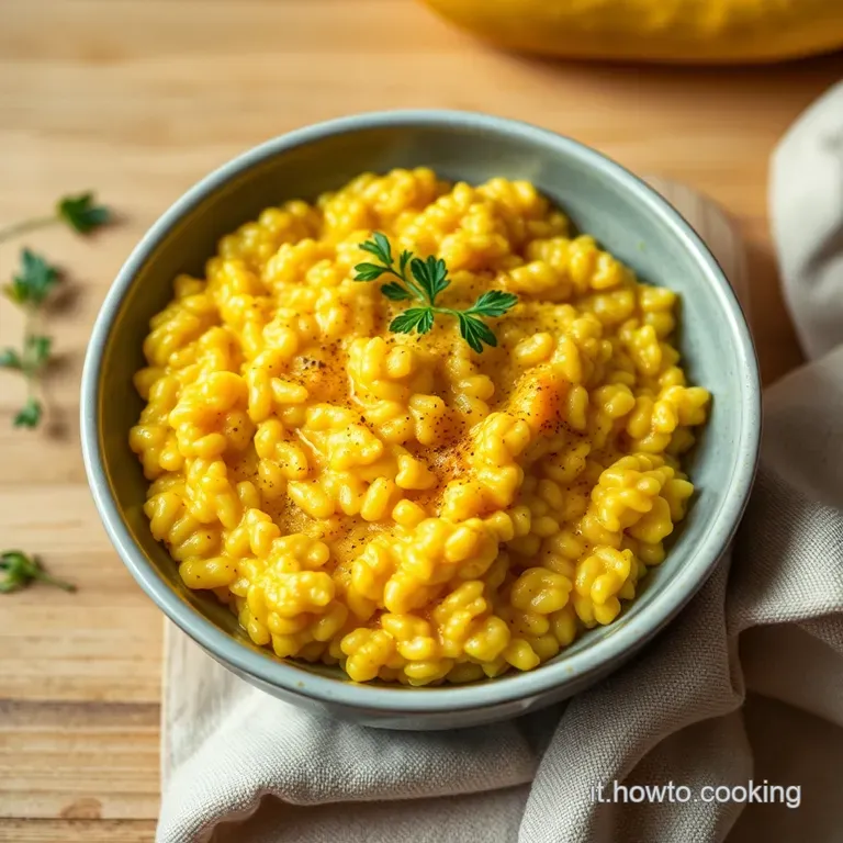 Risotto Alla Zucca Cremoso Con Amaretti Croccanti presentation