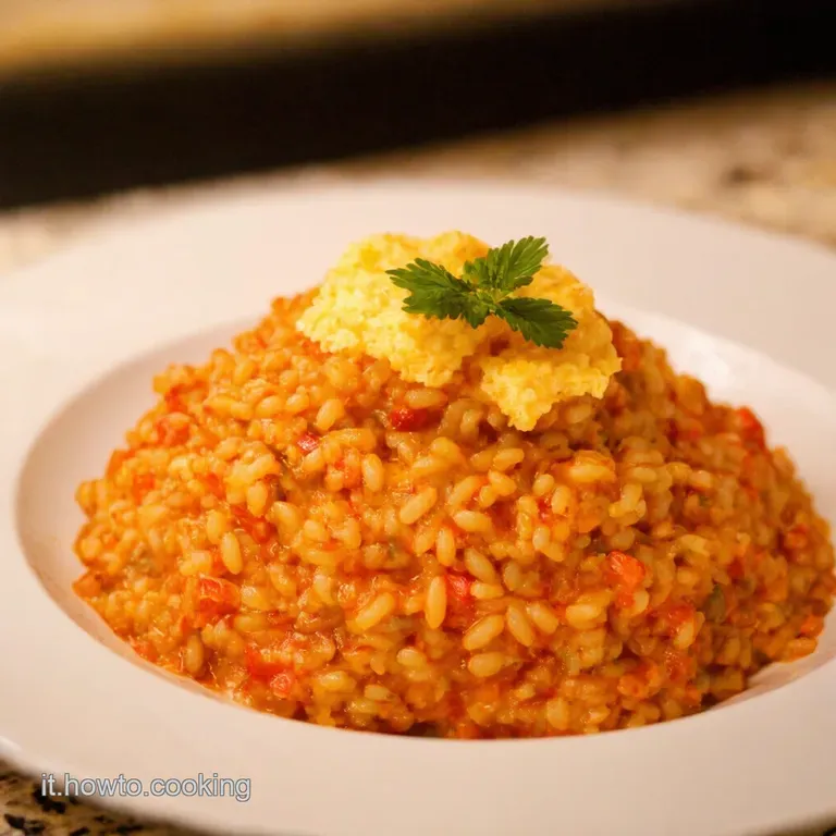 Risotto Cremoso Alle Bietole Rosse E Gorgonzola presentation